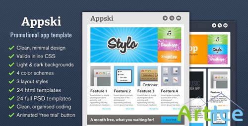 Themeforest - Appski - App Promotional Email Template - RIP