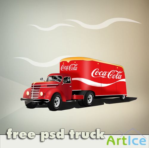 Coca Cola Truck PSD