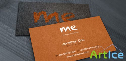 Leather Business Card Template Print Ready