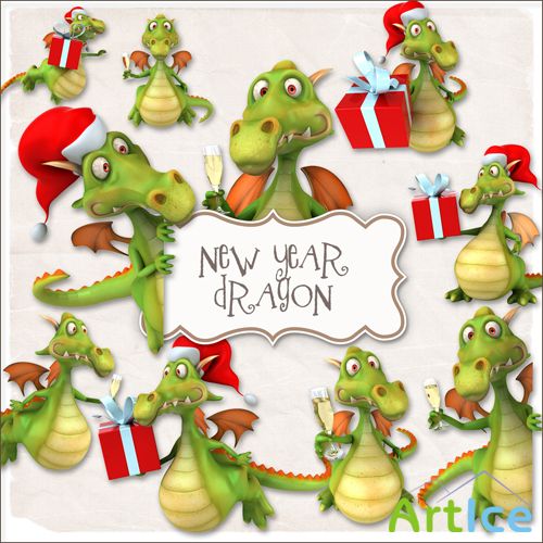 Scrap-kit - New Year Dragon