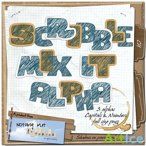 Scrap-kit - Scribble Mix It Alpha