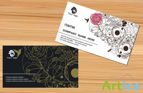 Personalized business card templates black art of fashion beauty salon
