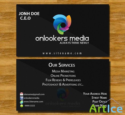 Online Media Business Cards