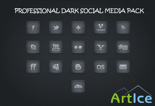 Professional Dark Social Media Pack