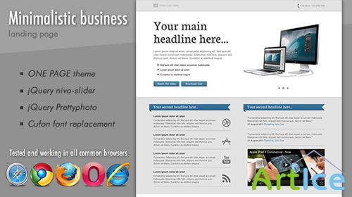 MojoThemes - Minimalistic business  Landing Page - Rip