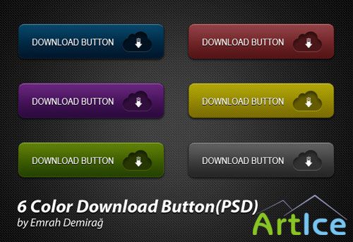 6 PSD Color Download Button