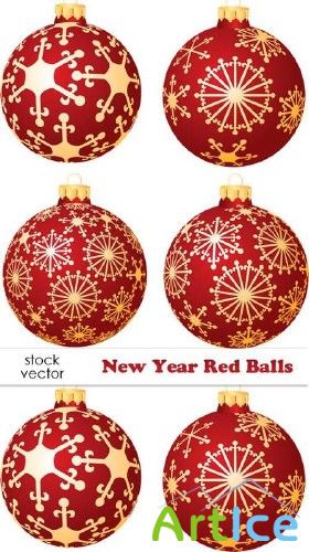 Vectors - New Year Red Balls