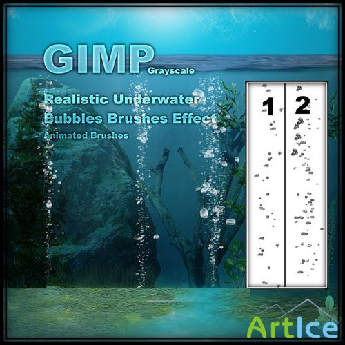 Underwater Realistic Bubbles GIMP Brushes