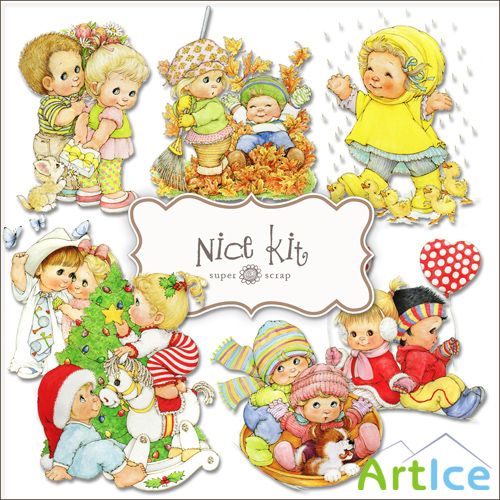Scrap-kit - Nice Childrens Illustrations