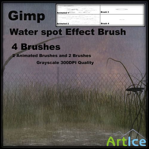 GIMP Spot Water Effect Brushes