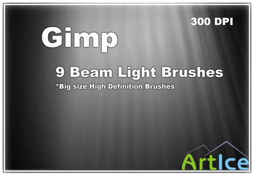 9 Beam of light Brushes for GIMP