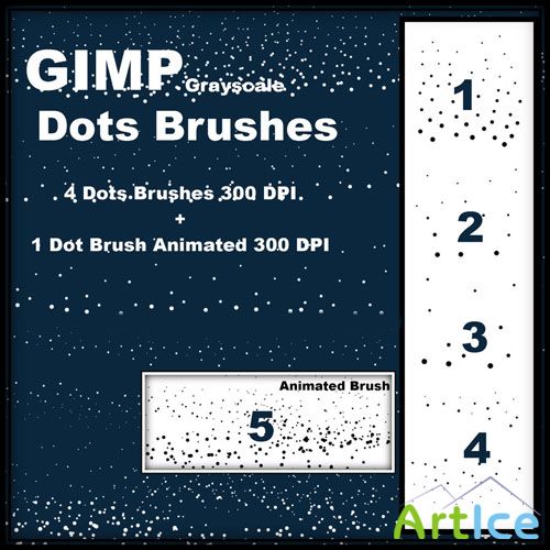 GIMP Dot Brushes Set