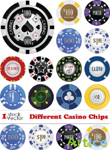 Different Casino Chips Vector