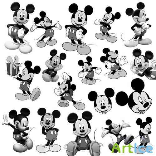 18 Mickey mouse brushes