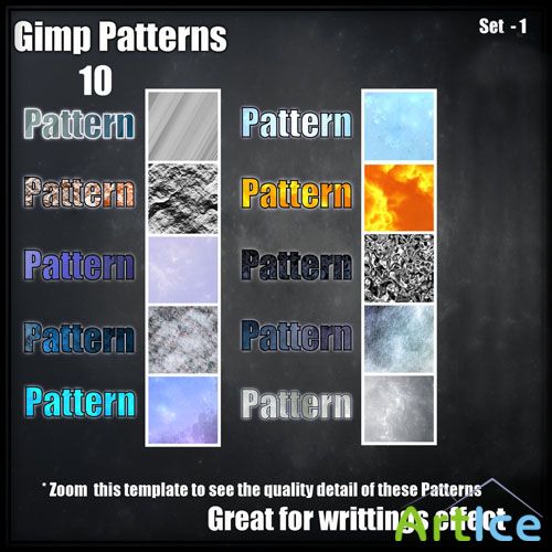 10 GIMP Patterns Set