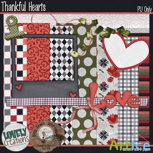 Scrap-set - Thankful Hearts #6