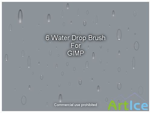 6 Water Drop Brushes for GIMP