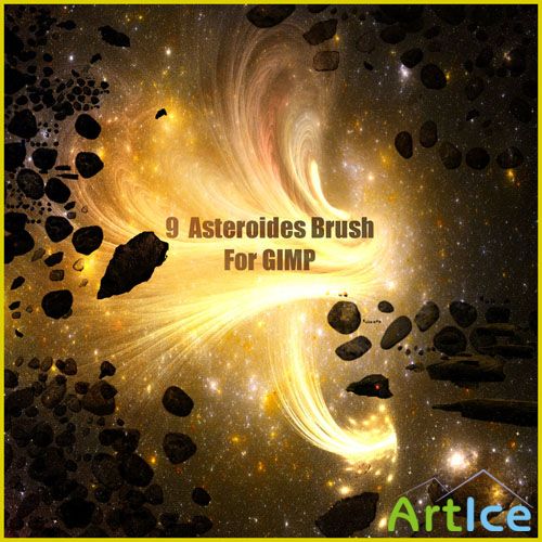 9 Asteroides Brushes for GIMP