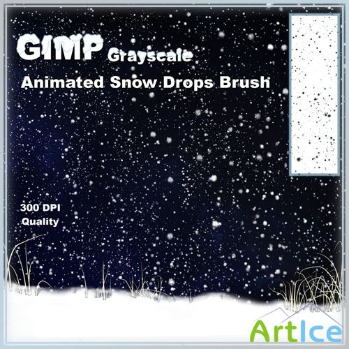 Animated Snow Brushes for GIMP