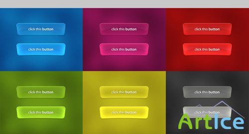 Glossy buttons pack  PSD