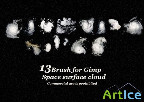 Space Planet Cloud Brushes for GIMP