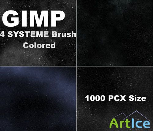 4 Starfield Brushes for GIMP