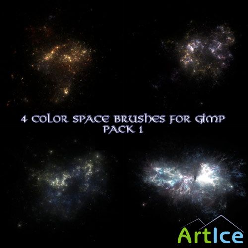 4 Color Space Brushes for GIMP Pack 4