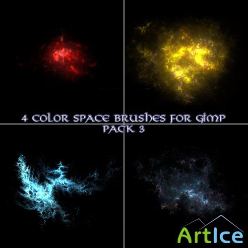 4 Color Space Brushes for GIMP Pack 3