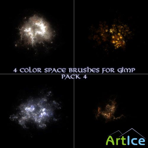 4 Color Space Brushes for GIMP Pack 1