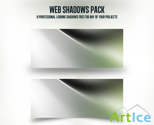 Web Shadows Pack PSD Template