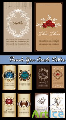 Thank-You Cards Vector
