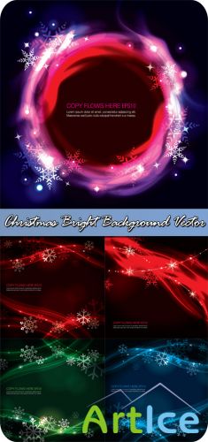 Christmas Bright Background Vector