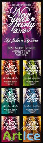 PSD Template - New Year 2012 Party Flyer