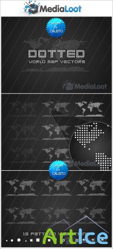Dotted World Map Vectors - MediaLoot