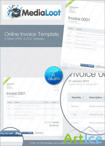 MediaLoot - Online Invoice Template