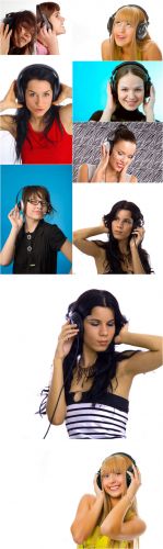 Photo Cliparts - In headphones