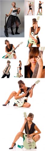 Photo Cliparts - Girl with guitar