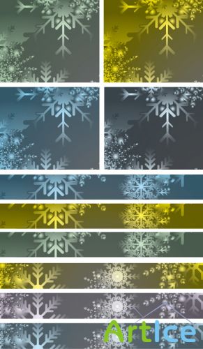 Christmas Vector Baners Backgrounds - 1
