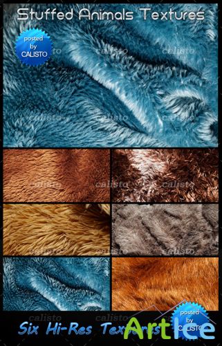 Six Hi-Res Stuffed Animals Textures