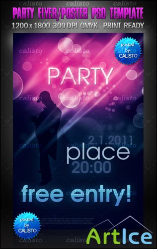 Party Flyer/Poster PSD Template