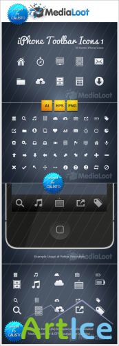 MediaLoot - iPhone Toolbar Icons 1