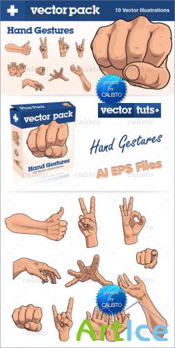 Vector Premium Pack  10 Vector Illustrations of Hand Gestures