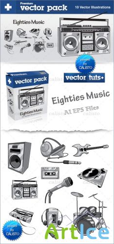 Premium Vector Pack  Eighties Music