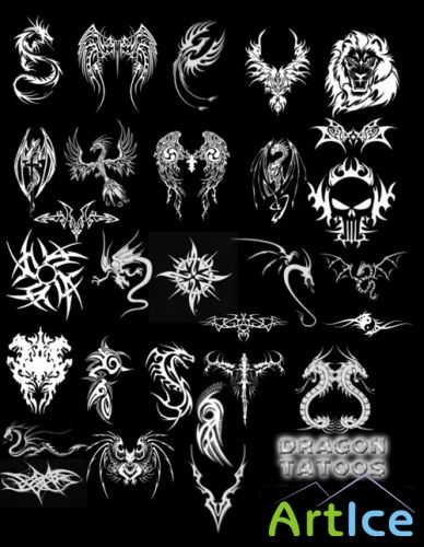 Dragon tatoo brushes