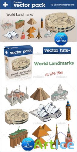 World Landmarks Vector Illustrations