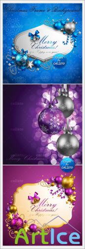 Vector Christmas Frames & Backgrounds 2