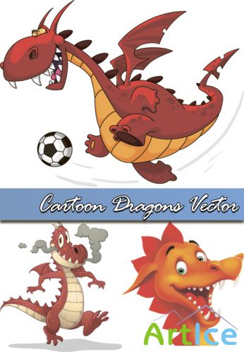 Cartoon Dragons Vector
