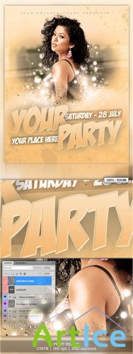 Creme Party Flyer PSD