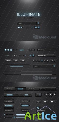 MediaLoot - Illuminate Dark UI Kit