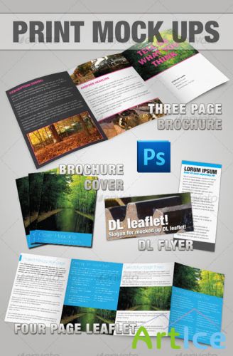 GraphicRiver - Brochure & Leaflet Mock-up - Photoshop